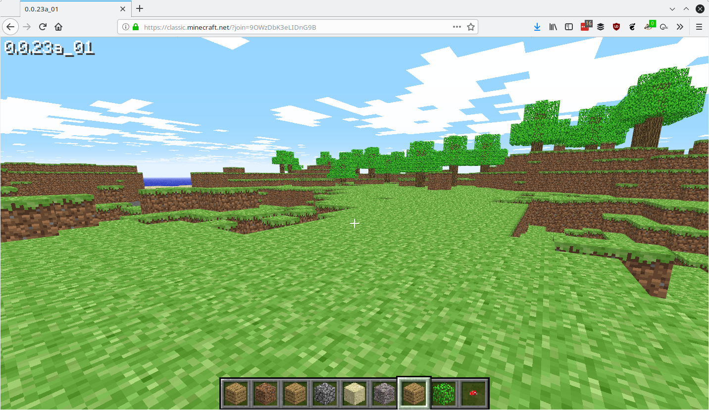 Minecraft Classic can now be played for free in your web browser