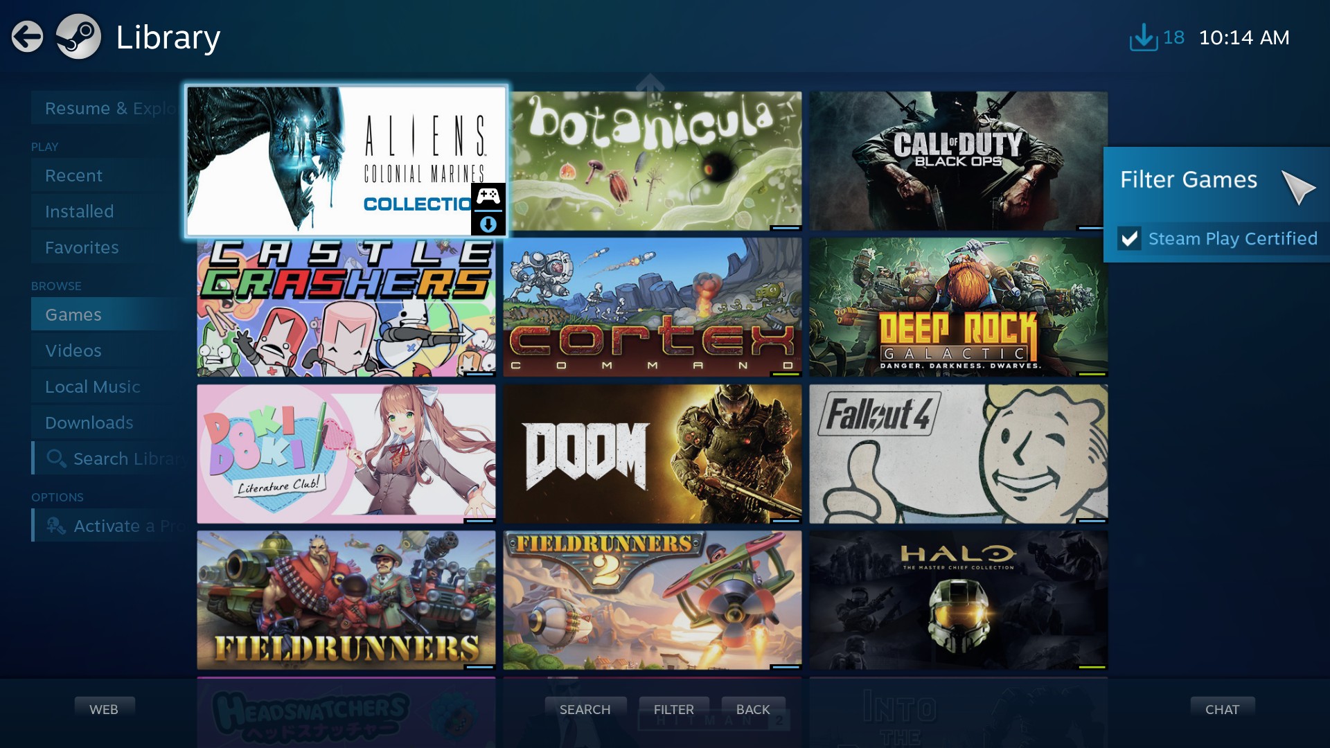 Valve Released A New Stable Version Of The Steam Client Steam Play Filter For Big Picture Mode Added Gamingonlinux