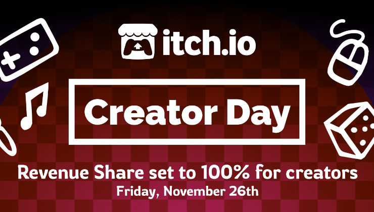 itch.io creator day logo